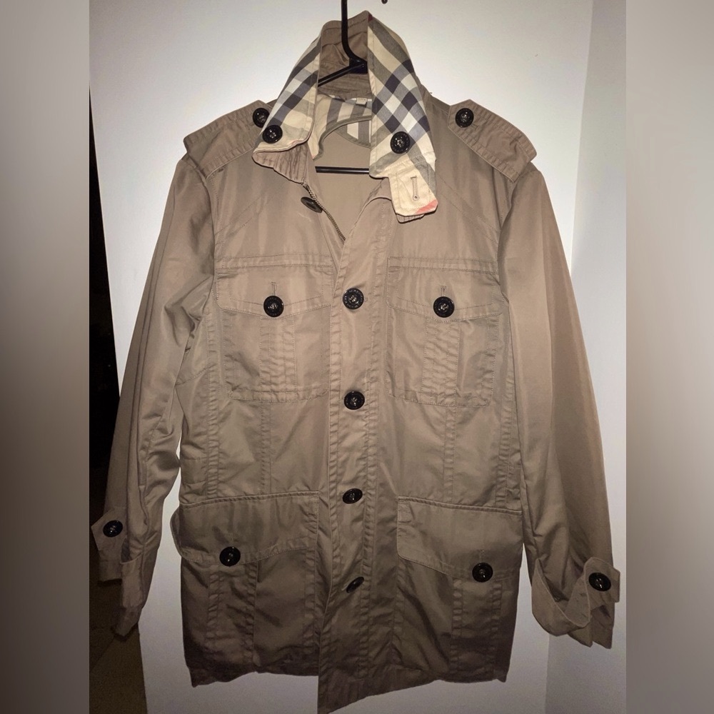 Burberry Tan Military Field Coat Lightweight Cotton - Picture 4 of 15